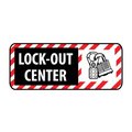 National Marker Co Pictorial OSHA Sign - Vinyl - Lock Out Center SA148P